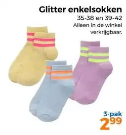Trekpleister Glitter enkelsokken aanbieding