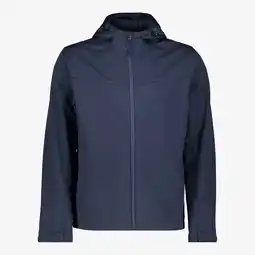 Scapino Mountain Peak heren GRS outdoor softshell jas blauw aanbieding