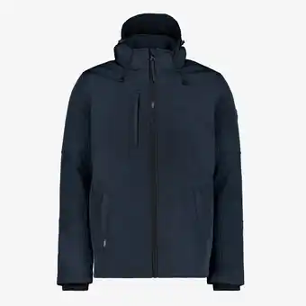 Scapino Kjelvik gewatteerde heren softshell jas blauw aanbieding