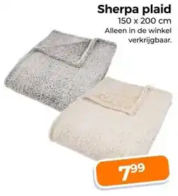 Trekpleister Sherpa plaid aanbieding