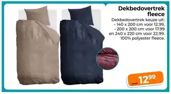 Trekpleister Dekbedovertrek fleece aanbieding