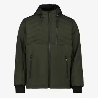 Scapino Kjelvik gewatteerde heren softshell jas groen aanbieding