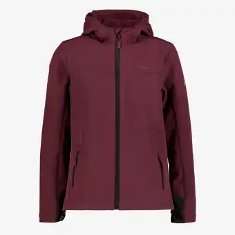 Scapino Mountain Peak kinder softshell jas bordeauxrood aanbieding
