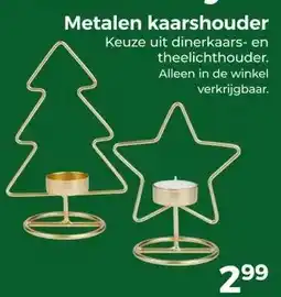 Trekpleister Metalen kaarshouder aanbieding