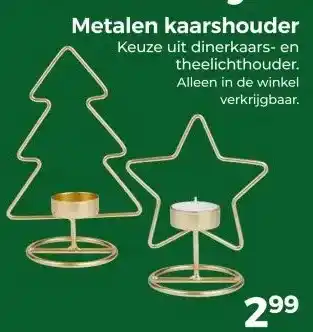 Trekpleister Metalen kaarshouder aanbieding