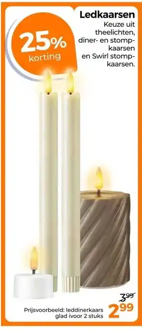 Trekpleister Ledkaarsen aanbieding
