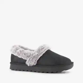 Scapino Skechers Cozy Up gevoerde dames pantoffels zwart aanbieding
