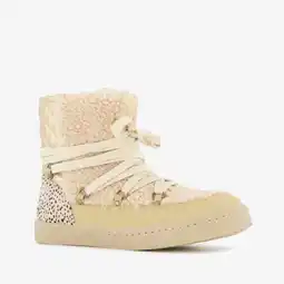 Scapino Blue Box gevoerde meisjes teddy boots beige goud aanbieding