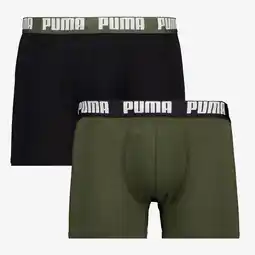 Scapino Puma Everyday Basic Boxer 2 pack groen zwart aanbieding
