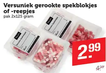 Dagwinkel Versuniek gerookte spekblokjes of reepjes aanbieding