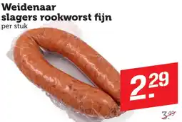 Dagwinkel Weidenaar slagers rookworst fijn aanbieding