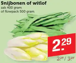 Dagwinkel Snijbonen of witlof aanbieding