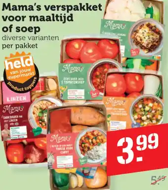 Dagwinkel Mama's verspakket voor maaltijd of soep aanbieding