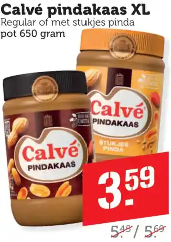 Dagwinkel Calvé pindakaas XL aanbieding