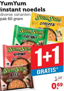 Dagwinkel Yum Yum instant noedels aanbieding