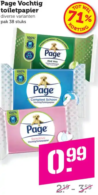 Dagwinkel Page Vochtig toiletpapier aanbieding