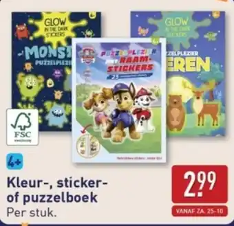 ALDI Kleur, sticker of puzzelboek aanbieding