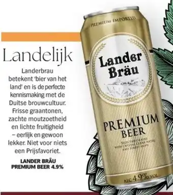 Albert Heijn Lander bräu premium beer 4.9% aanbieding