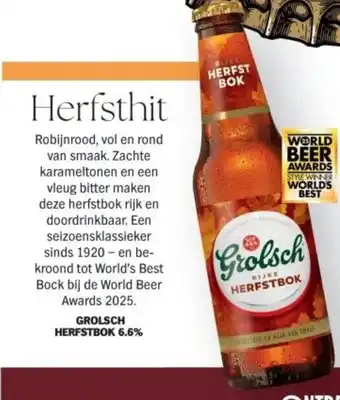 Albert Heijn Grolsch herfstbok 6.6% aanbieding