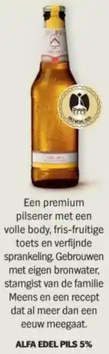 Albert Heijn Alfa edel pils 5% aanbieding