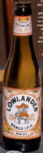 Albert Heijn Lowlander non-alc mango ipa 0.3% aanbieding
