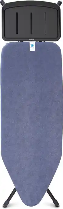Bol.com Brabantia Strijkplank C met Stoomunithouder - 124 x 45 cm - Denim Blue aanbieding