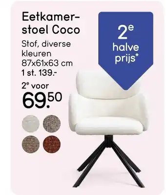 Leen Bakker Eetkamer stoel Coco aanbieding