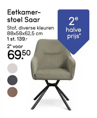 Leen Bakker Eetkamer stoel Saar aanbieding