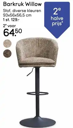 Leen Bakker Barkruk Willow aanbieding