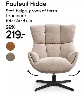 Leen Bakker Fauteuil Hidde aanbieding