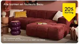 Leen Bakker Alle banken en fauteuils Beau aanbieding