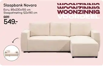 Leen Bakker Slaapbank Novara aanbieding