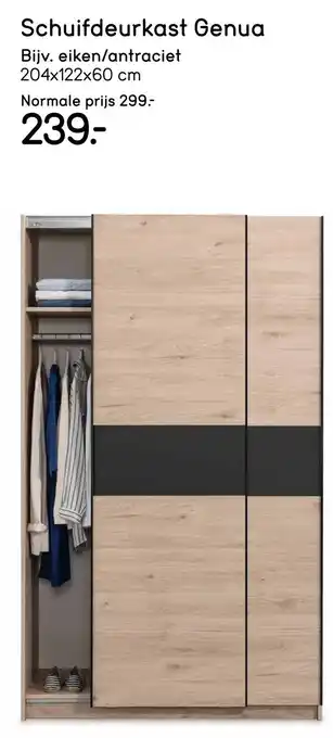 Leen Bakker Schuifdeurkast Genua aanbieding