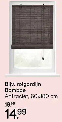 Leen Bakker Rolgordijn Bamboe aanbieding