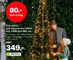 Welkoop Fairybell led kerstboom warm wit 1200 led 600 cm aanbieding