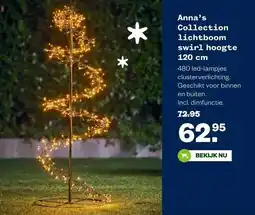 Welkoop Anna's Collection lichtboom swirl hoogte 120 cm aanbieding