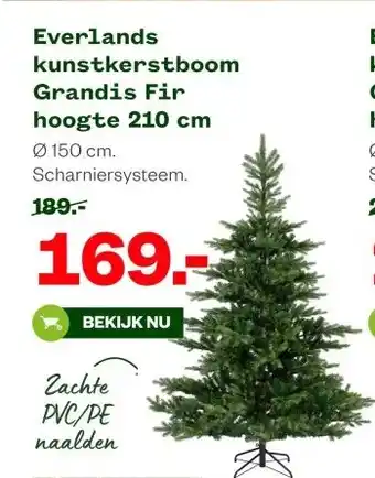 Welkoop Everlands kunstkerstboom Grandis Fir hoogte 210 cm aanbieding