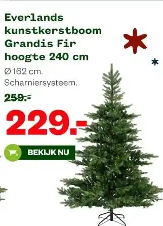 Welkoop Everlands kunstkerstboom Grandis Fir hoogte 240 cm aanbieding