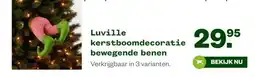Welkoop Luville kerstboomdecoratie bewegende benen aanbieding