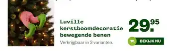 Welkoop Luville kerstboomdecoratie bewegende benen aanbieding