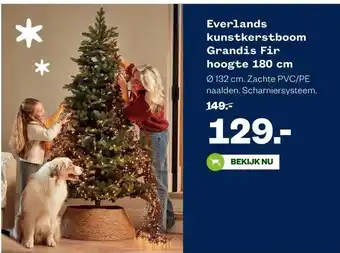 Welkoop Everlands kunstkerstboom Grandis Fir hoogte 180 cm aanbieding