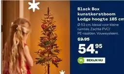 Welkoop Black Box kunstkerstboom Lodge hoogte 185 cm aanbieding
