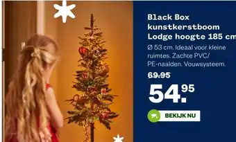 Welkoop Black Box kunstkerstboom Lodge hoogte 185 cm aanbieding