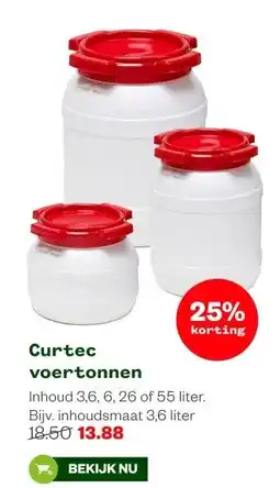 Welkoop Curtec voertonnen aanbieding