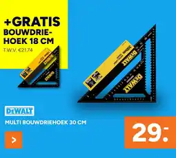 BOUWMAAT Multi Bouwdriehoek 30 Cm aanbieding