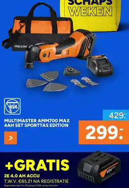 BOUWMAAT Multimaster Amm700 Max 4ah Set Sporttas Edition aanbieding