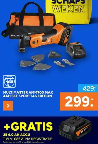 BOUWMAAT Multimaster Amm700 Max 4ah Set Sporttas Edition aanbieding