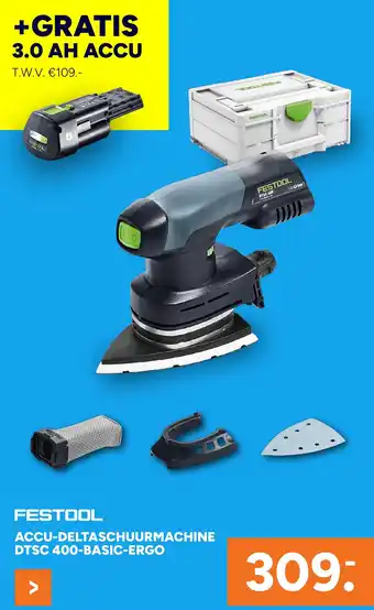 BOUWMAAT Accu-Deltaschuurmachine Dtsc 400-basic-ergo aanbieding