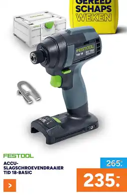 BOUWMAAT Accu-Slagschroevendraaier Tid 18-Basic aanbieding