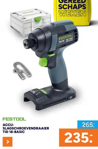 BOUWMAAT Accu-Slagschroevendraaier Tid 18-Basic aanbieding